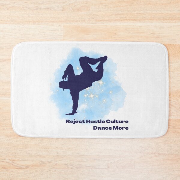Item preview, Reject Hustle Culture - Dance More (Blue/Male Silhouette) designed and sold by T-WoodCreations.