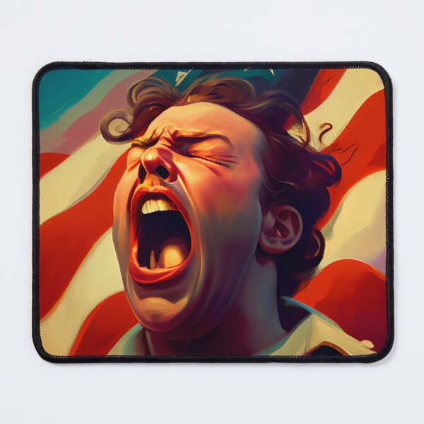 Item preview, Flan at the Flagpole A Weary Yawn Digital Painting designed and sold by CodeAndColors.