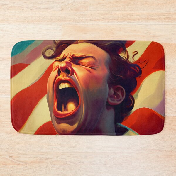 Item preview, Flan at the Flagpole A Weary Yawn Digital Painting designed and sold by CodeAndColors.
