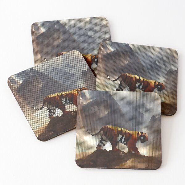 Item preview, Tiger Pixel 8-bit Art designed and sold by PixelDripped.