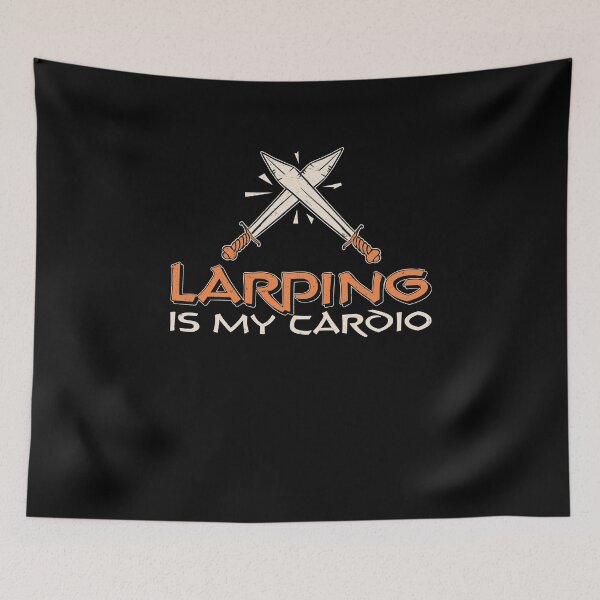 Artikelvorschau, LARPing ist mein Cardio Lustiges Rollenspiel Mittelalter entworfen und verkauft von StrongShirts.