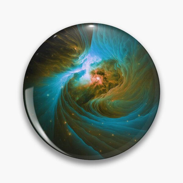 Item preview, Cyan Blue and Gold Swirl Nebula designed and sold by Healio2.