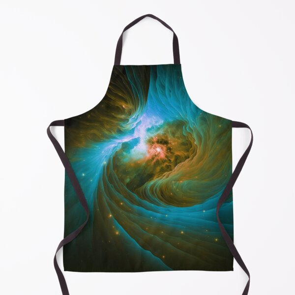 Item preview, Cyan Blue and Gold Swirl Nebula designed and sold by Healio2.