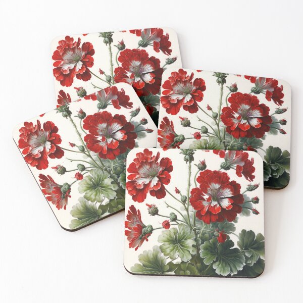 Item preview, Red Geranium Flowers  designed and sold by Vanover Designs.