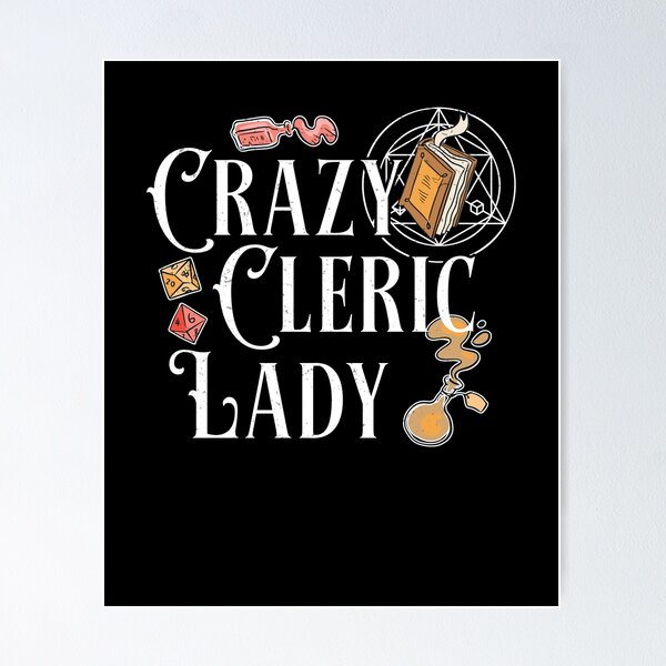 Item preview, LARP Crazy Cleric Lady Funny Roleplaying Medieval designed and sold by StrongShirts.