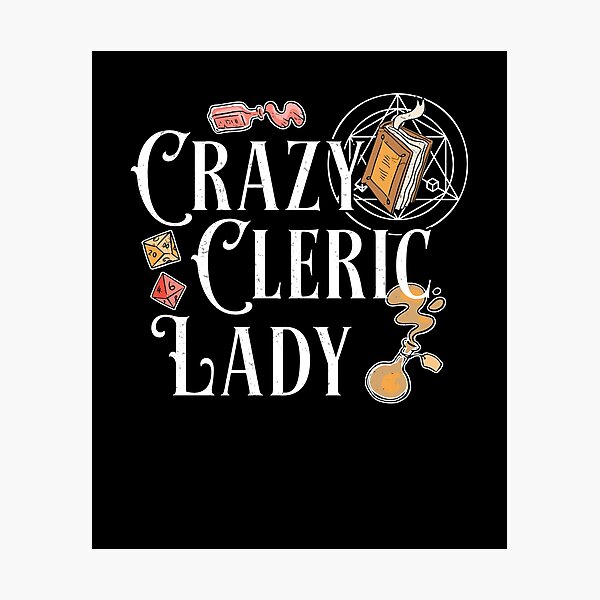 Artikelvorschau, LARP Crazy Cleric Lady Lustiges Rollenspiel Mittelalter entworfen und verkauft von StrongShirts.