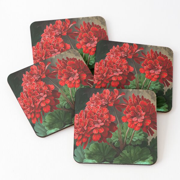 Item preview, Red Geranium Flowers  designed and sold by Vanover Designs.