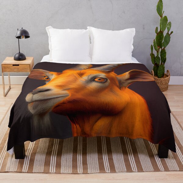 Artikelvorschau, Peculiar Orange Goat Digital Painting entworfen und verkauft von CodeAndColors.
