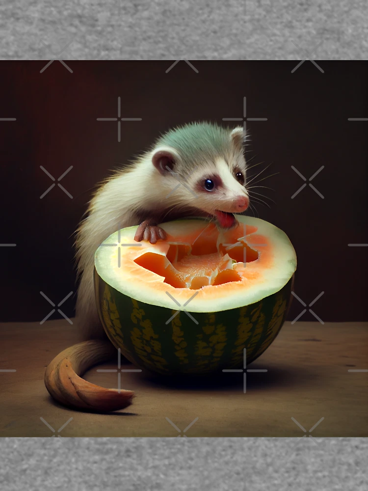 Thumbnail 6 von 6, Leichter Pullover, The Ferrets Debacle with a Melon Digital Painting designt und verkauft von CodeAndColors.