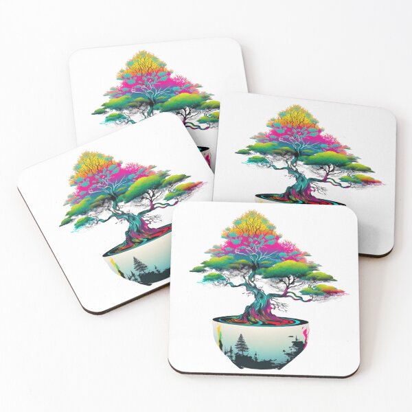 Item preview, Bonsai Tree Art-Vibrant Bonsai Tree  designed and sold by letsgetinspired.