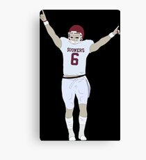 Baker Mayfield Pointing Up Canvas Print