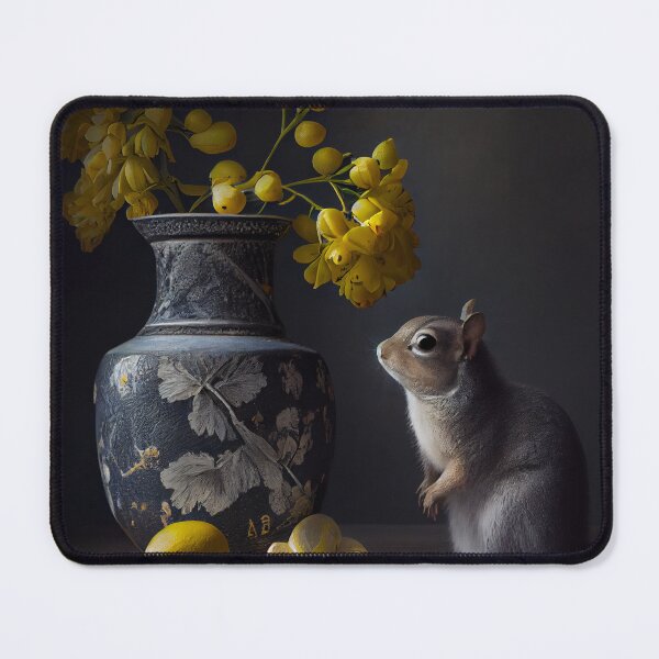 Artikelvorschau, Lemons a Vase and a Squirrel Digital Painting entworfen und verkauft von CodeAndColors.