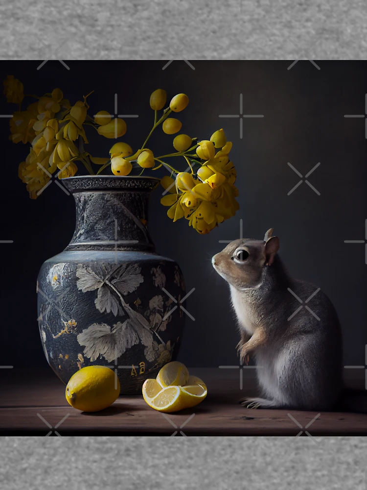 Thumbnail 6 von 6, Leichter Pullover, Lemons a Vase and a Squirrel Digital Painting designt und verkauft von CodeAndColors.