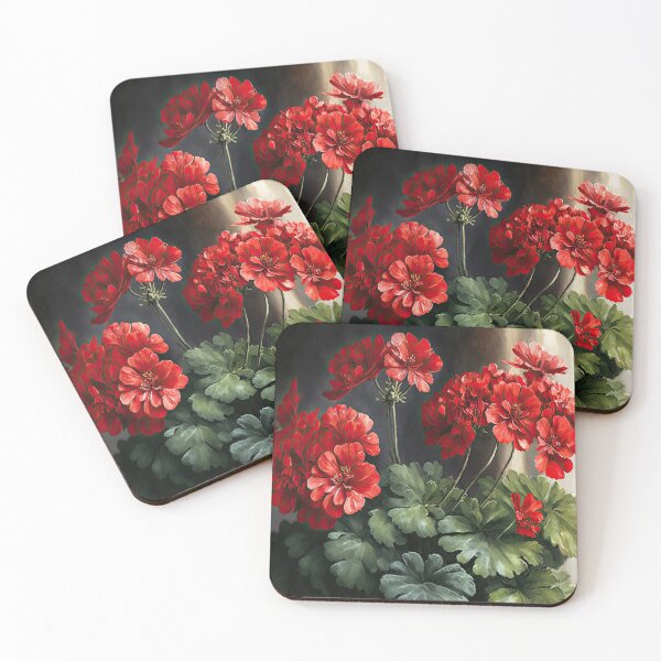 Item preview, Red Geranium Flowers  designed and sold by Vanover Designs.
