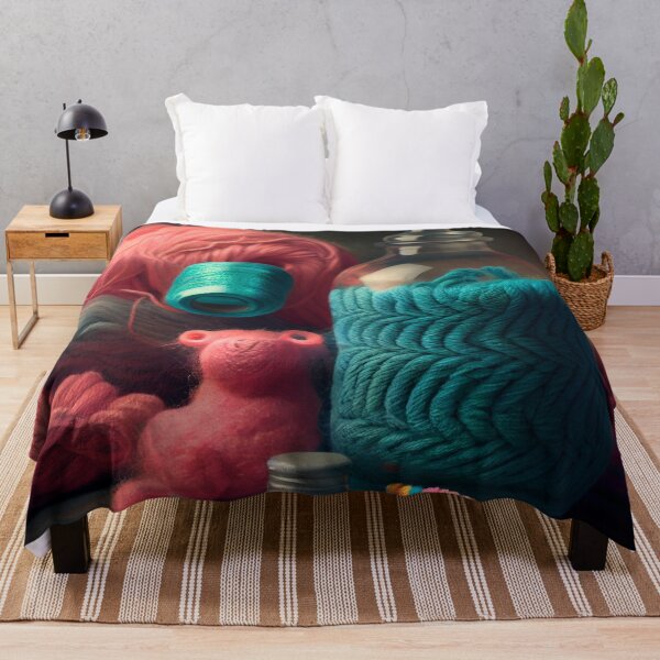 Item preview, Yarn Coral and the Bottle Digital Painting designed and sold by CodeAndColors.