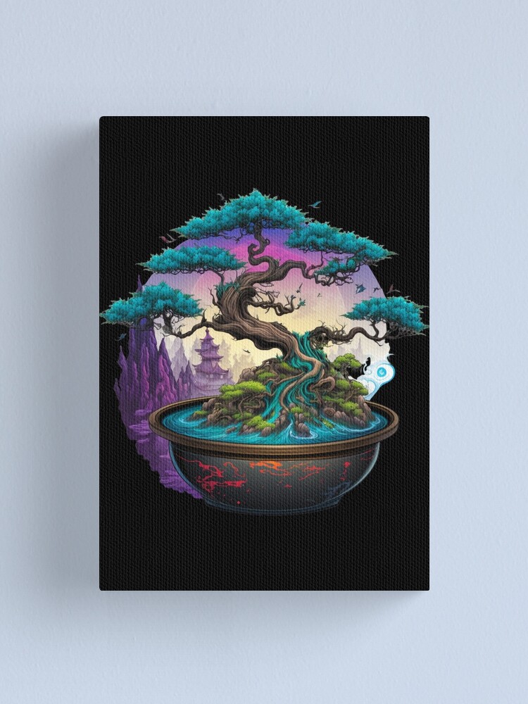 Leinwanddruck for Sale mit "Bonsai-Baum-Kunst-Bonsai-Baum-Landschaft" von  letsgetinspired | Redbubble