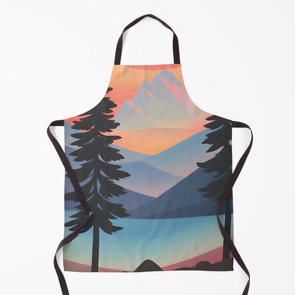Item preview, Minimalistic Foggy Mountain Tree Print designed and sold by supeart.
