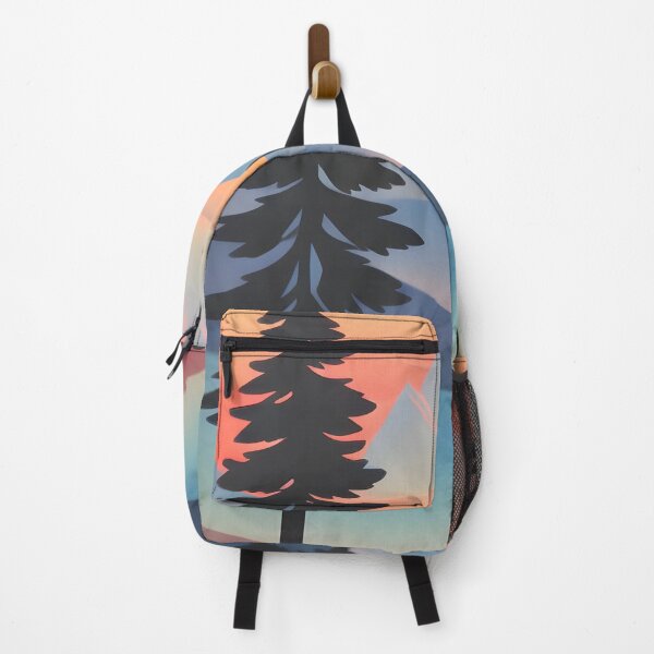 Item preview, Minimalistic Foggy Mountain Tree Print designed and sold by supeart.
