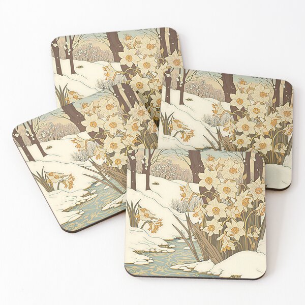 Item preview, Narcisos en la nieve junto a un río designed and sold by SamJanner.