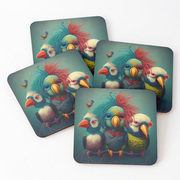 Artikelvorschau, The Odd Trio Tangle Chirp and Clown Digital Painting entworfen und verkauft von CodeAndColors.