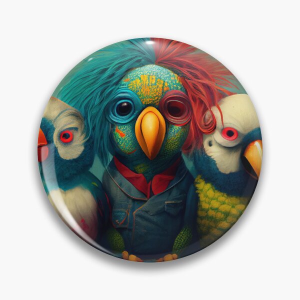 Artikelvorschau, The Odd Trio Tangle Chirp and Clown Digital Painting entworfen und verkauft von CodeAndColors.
