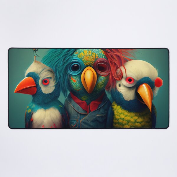 Artikelvorschau, The Odd Trio Tangle Chirp and Clown Digital Painting entworfen und verkauft von CodeAndColors.