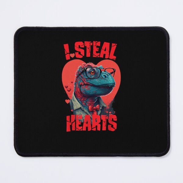 Item preview, Valentines Day Dinosaur I Steal Hearts Boys Men Love T rex designed and sold by wassim sadiki.