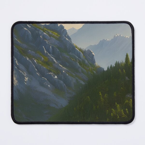 Artikelvorschau, Bergkette voller Waldbäume Illustrationsmalerei entworfen und verkauft von UnlockingDesign.