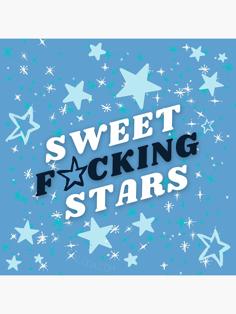 Thumbnail 3 of 3, Sticker, Sweet Effing Stars blanket designed and sold by laloga.