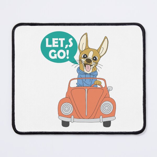 Item preview, Lets Go Funny Dog Driving A Car Graphic Design designed and sold by zoripet Store.