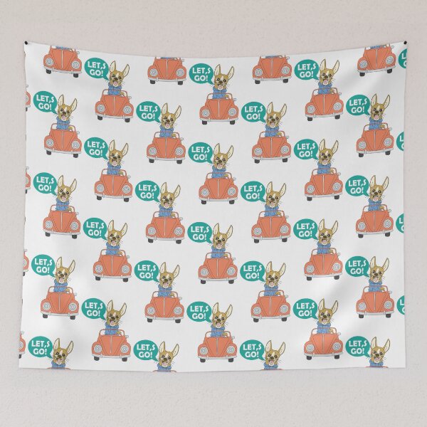 Item preview, Lets Go Funny Dog Driving A Car Graphic Design designed and sold by zoripet Store.