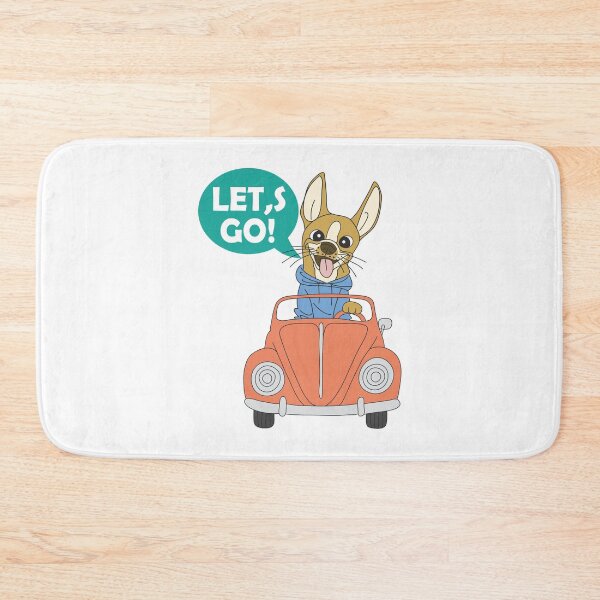 Item preview, Lets Go Funny Dog Driving A Car Graphic Design designed and sold by zoripet Store.
