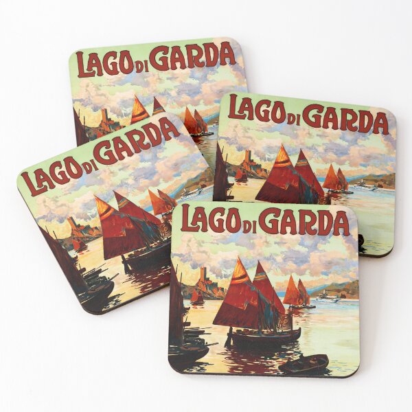 Item preview, LAGO DI GARDA Summer & Winter Resorts 1920s Vintage Travel Poster designed and sold by retroposters.