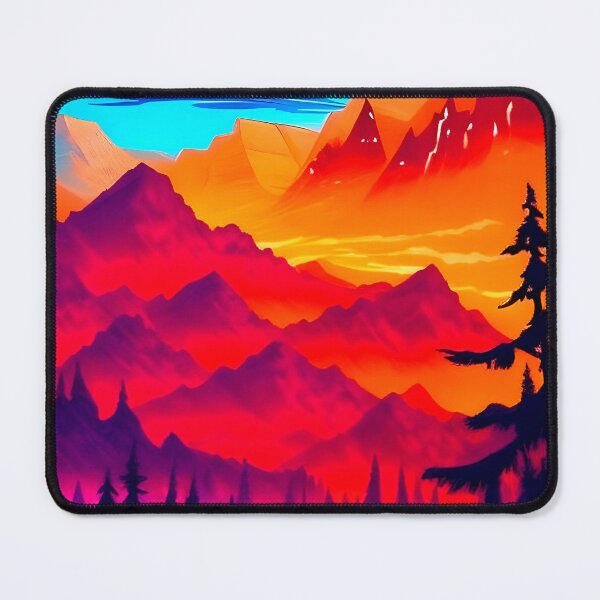 Item preview, Aesthetic Mountain River View Print designed and sold by supeart.
