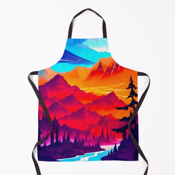 Item preview, Aesthetic Mountain River View Print designed and sold by supeart.