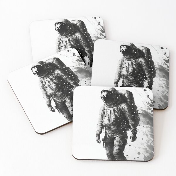 Item preview, Black and white astronaut portrait  designed and sold by TnT-Merch.