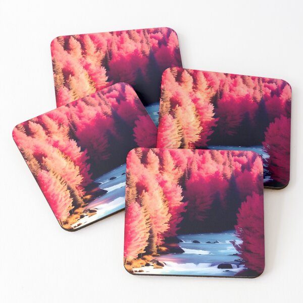 Item preview, River & Red Forest Nature Print designed and sold by supeart.