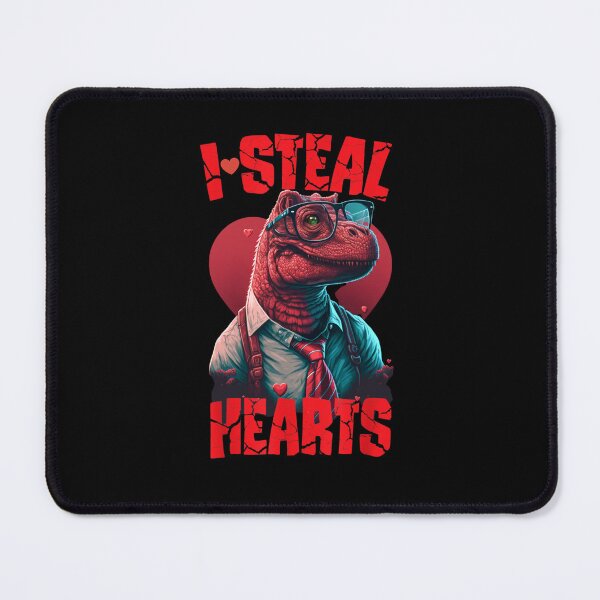 Item preview, Valentines Day Dinosaur I Steal Hearts Boys Men Love T rex designed and sold by wassim sadiki.