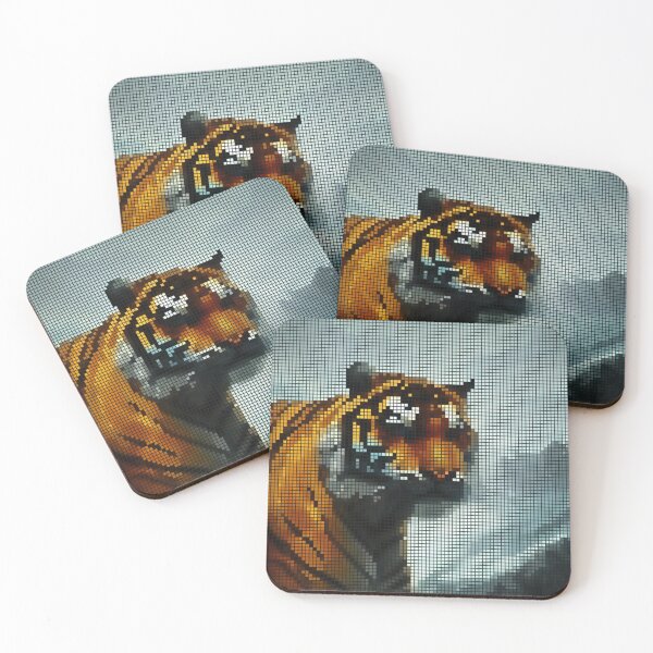 Item preview, Tiger Pixel 8-bit Art designed and sold by PixelDripped.