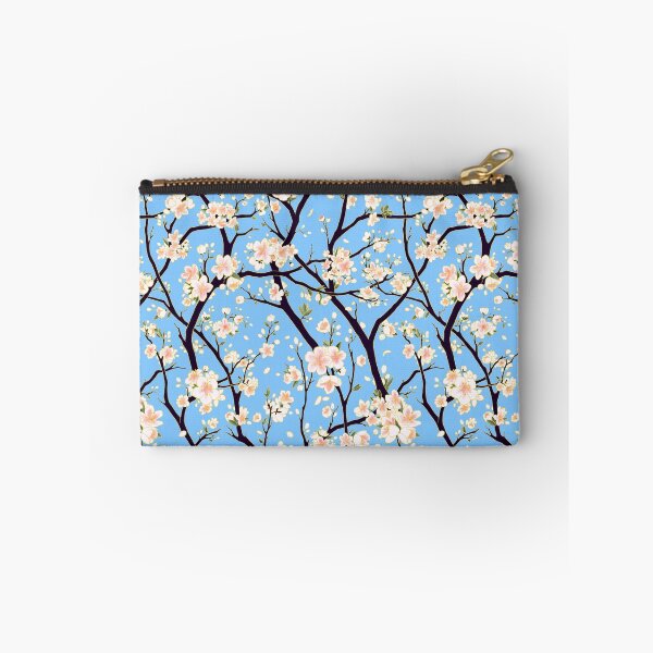 Artikelvorschau, Blaue Kirschblüten-Kirschblüte-nahtloses Design entworfen und verkauft von KaleyObsidia.