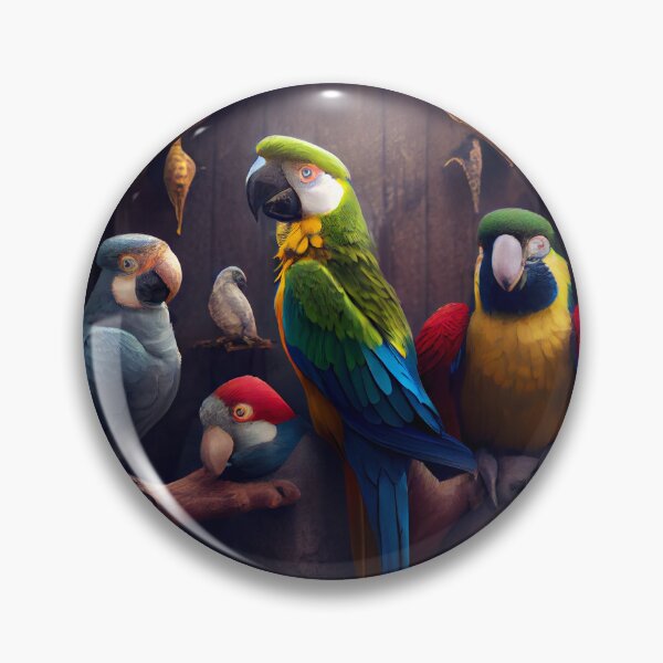 Artikelvorschau, Parrot Friends Digital Painting entworfen und verkauft von CodeAndColors.