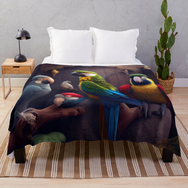Aperçu de l'œuvre Parrot Friends Digital Painting créée et vendue par CodeAndColors.