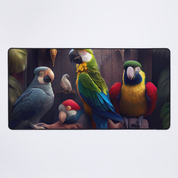 Artikelvorschau, Parrot Friends Digital Painting entworfen und verkauft von CodeAndColors.