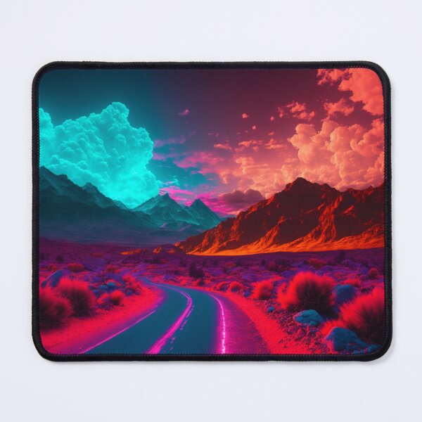 Item preview, Beautiful Futuristic Landscape with Mountains ,Neon Colors , Trending designed and sold by Dualism619.