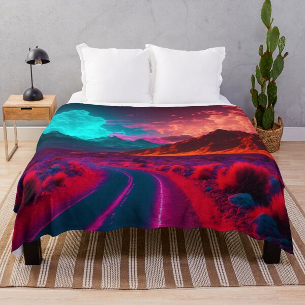 Item preview, Beautiful Futuristic Landscape with Mountains ,Neon Colors , Trending designed and sold by Dualism619.