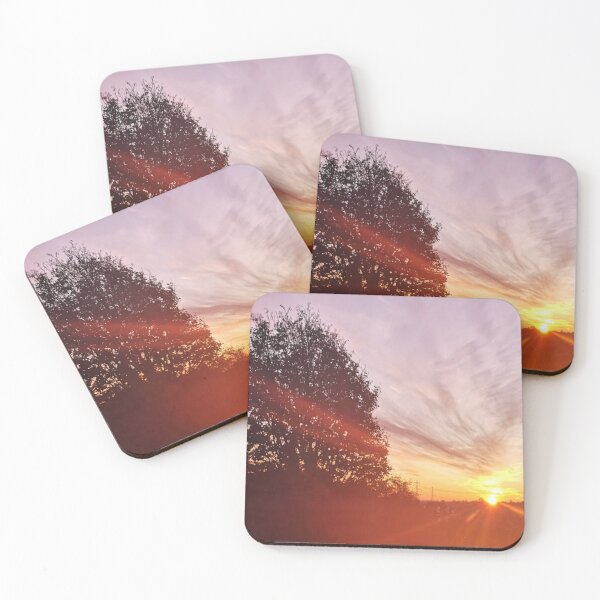 Item preview, Experience the Tranquility of an English Sunrise: A Captivating Photograph of the Clear Blue Sky, Wispy Clouds, and the Serene Countryside designed and sold by PhotografeeMrsB.
