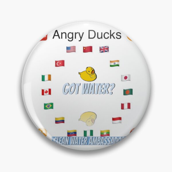 Item preview, Angry Ducks Clean Water Ambassadors World Flags designed and sold by Kin9Me.