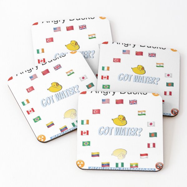 Item preview, Angry Ducks Clean Water Ambassadors World Flags designed and sold by Kin9Me.