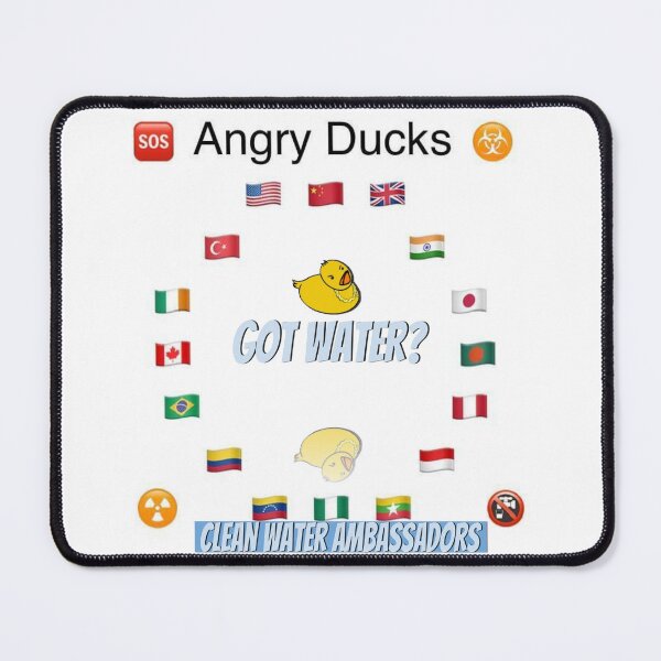 Item preview, Angry Ducks Clean Water Ambassadors World Flags designed and sold by Kin9Me.