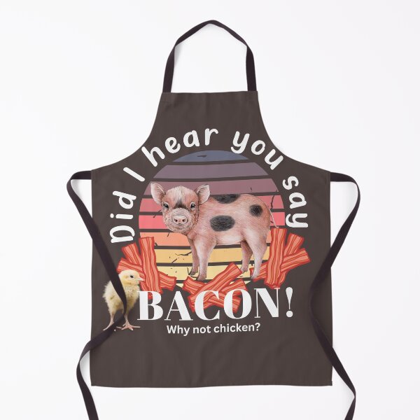 Item preview, Did I hear you say bacon! Why not chicken, funny pig t-shirt. - funny  designed and sold by K.M. Creations.